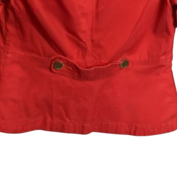 CAbi Red Fitted Cropped Jacket Blazer Women's Cotton Stretch Size 4 Career - Picture 11 of 13
